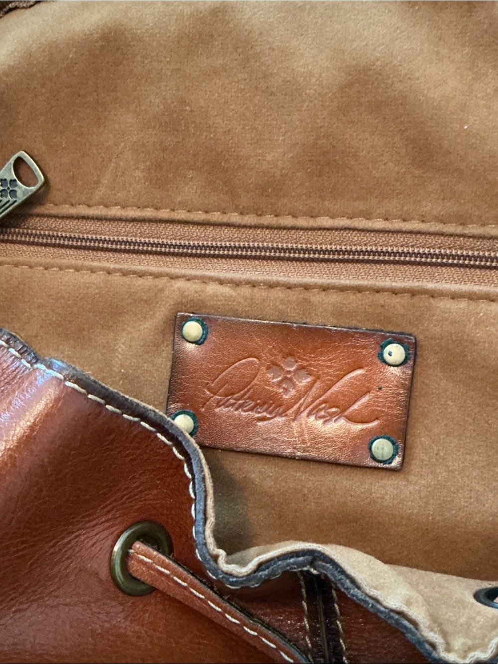 Patricia Nash Brown Leather Backpack - Picture 4 of 8